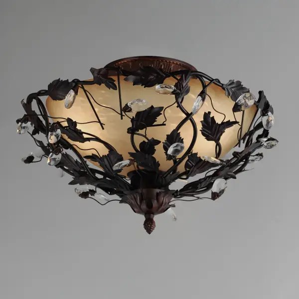 Elegante Three Light Semi-Flush Mount in Oil Rubbed Bronze - Image 3
