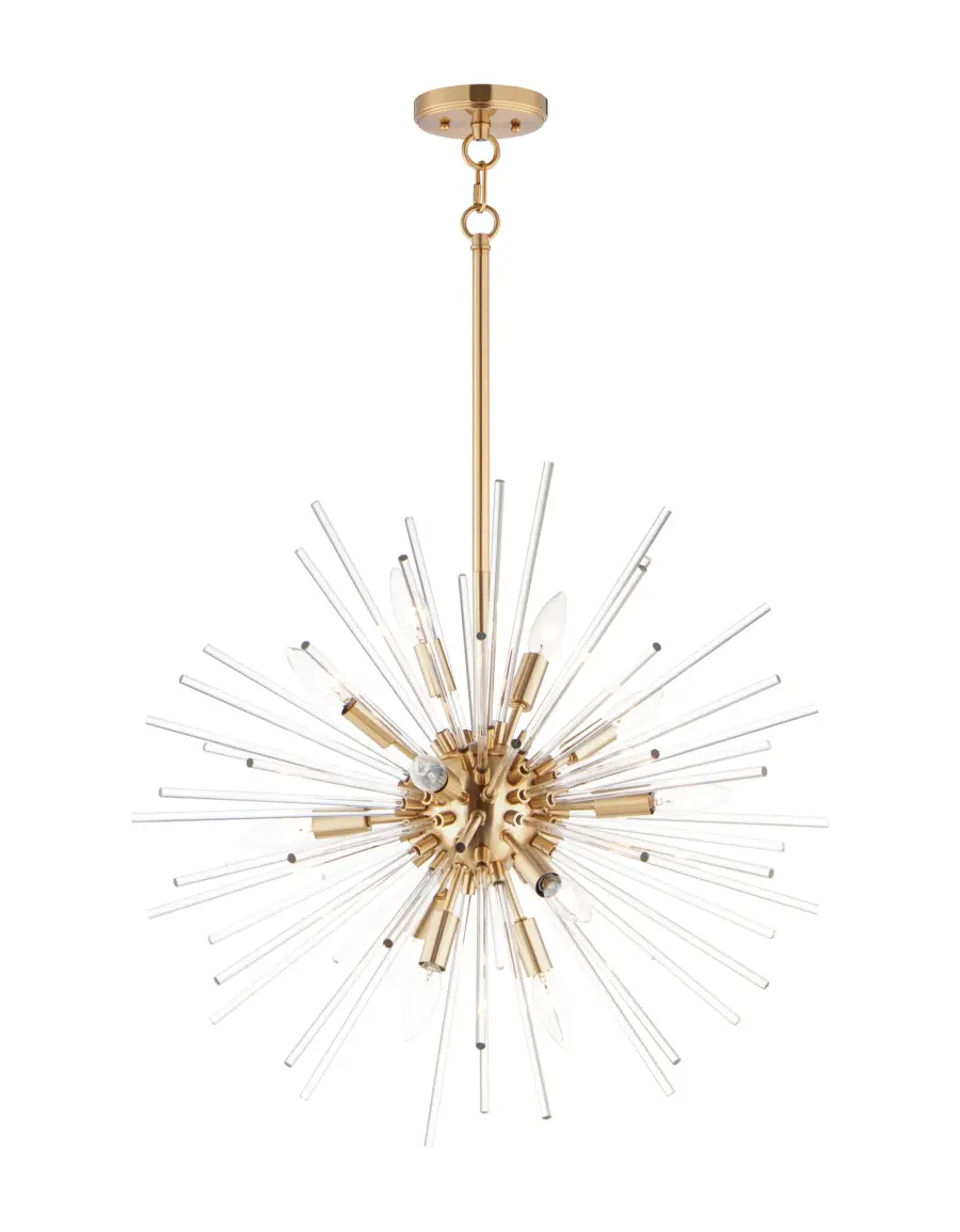 Polaris 12-Light Sputnik Pendant in Satin Brass - Image 1