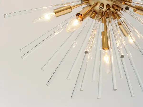Polaris 12-Light Sputnik Pendant in Satin Brass - Image 4
