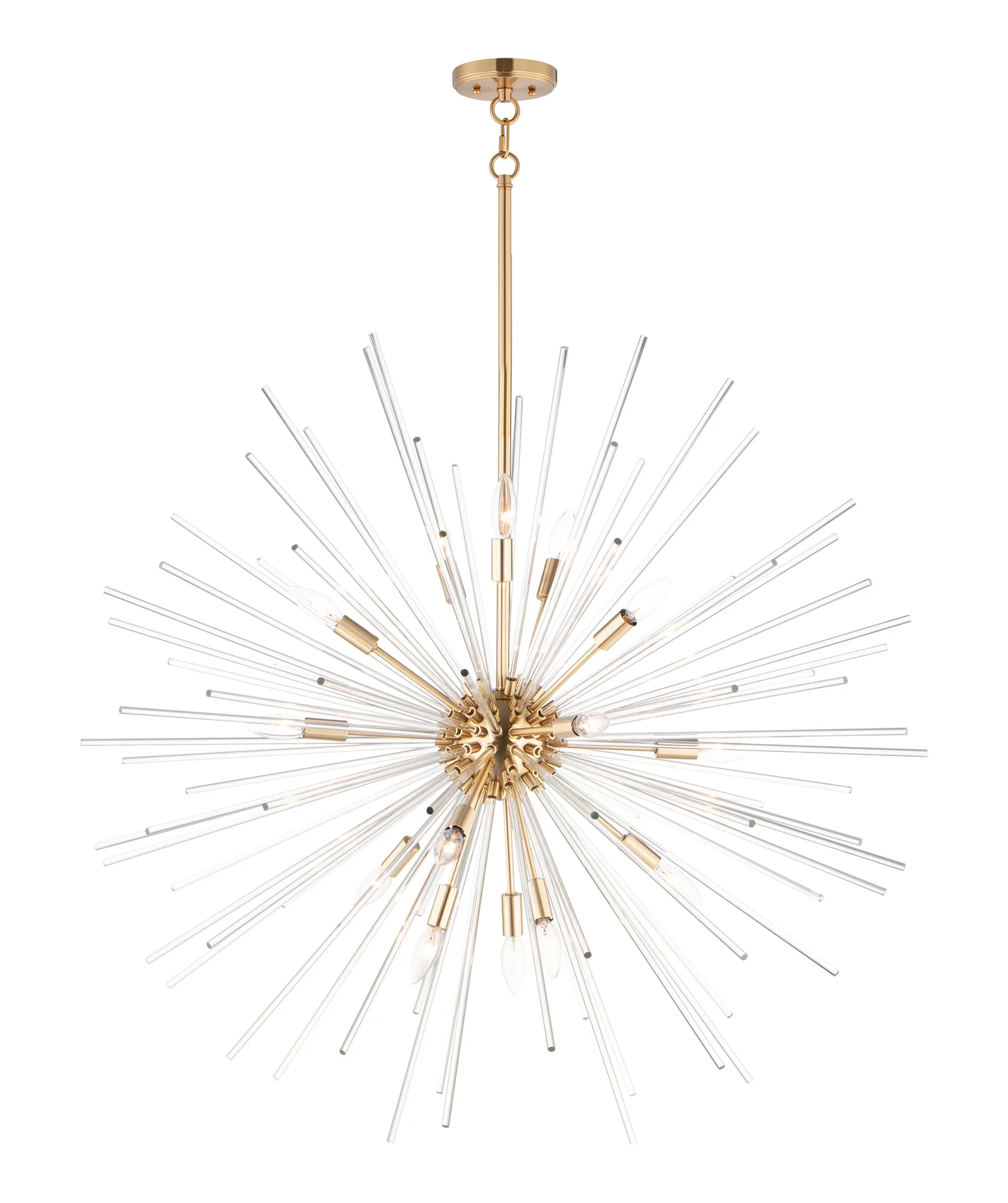 Polaris 16 Light Pendant in Satin Brass