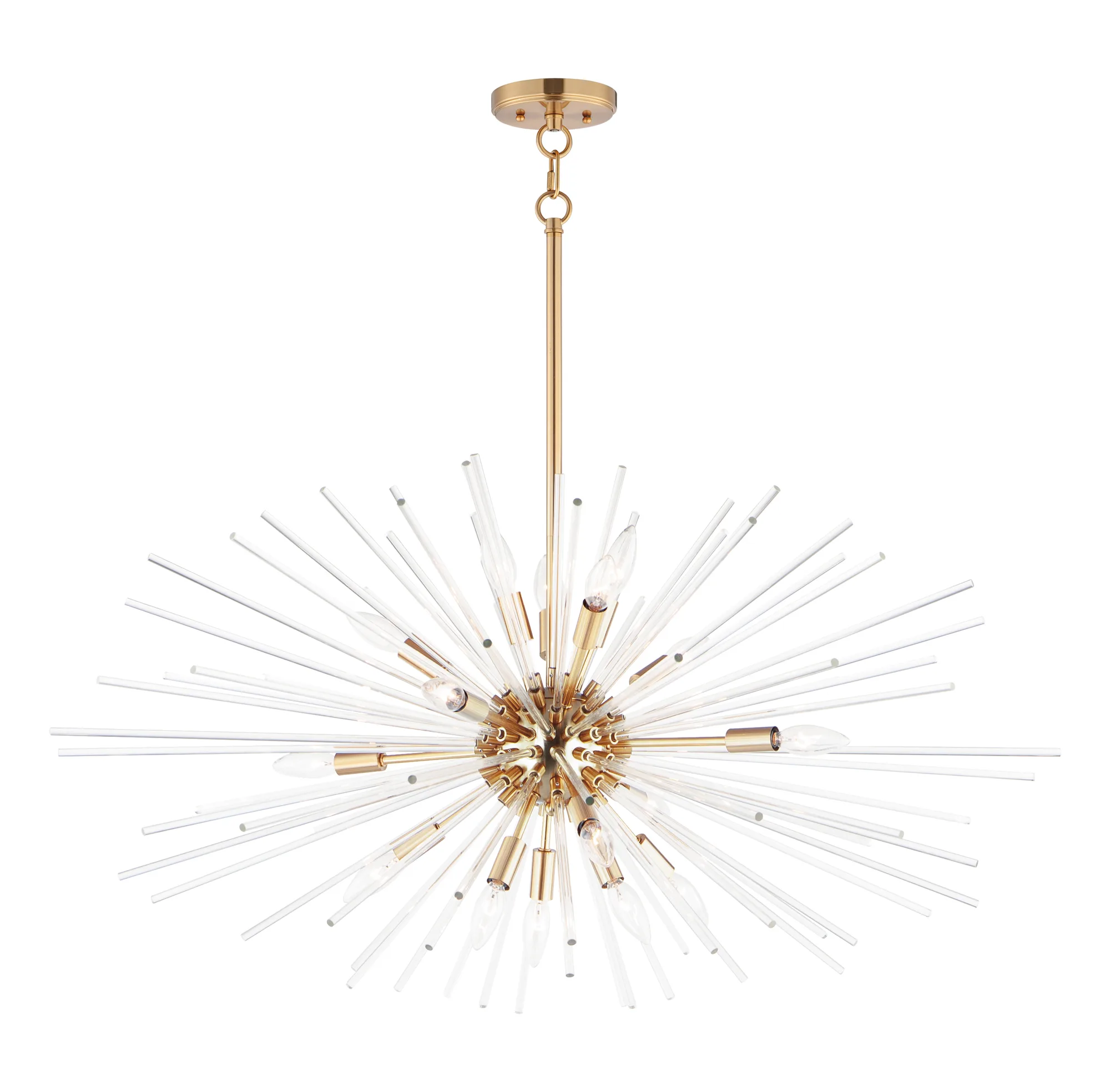 Polaris 16 Light Pendant in Satin Brass