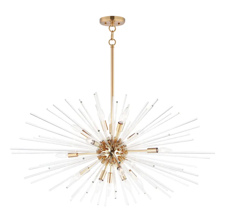 Polaris 16-Light Sputnik Pendant in Satin Brass - Image 1