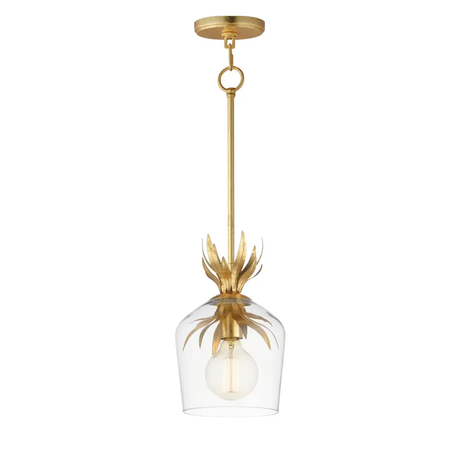 Paloma One Light Pendant in Gold Leaf - Image 1