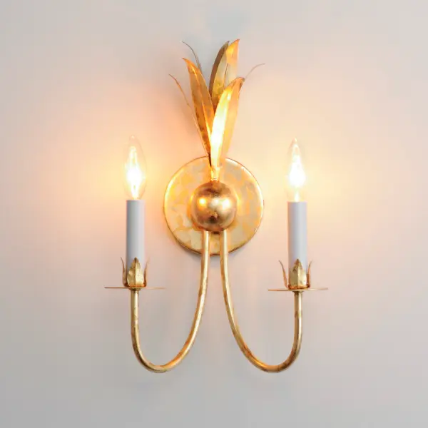 Paloma Two Light Wall Sconce in Gold Leaf - Image 3