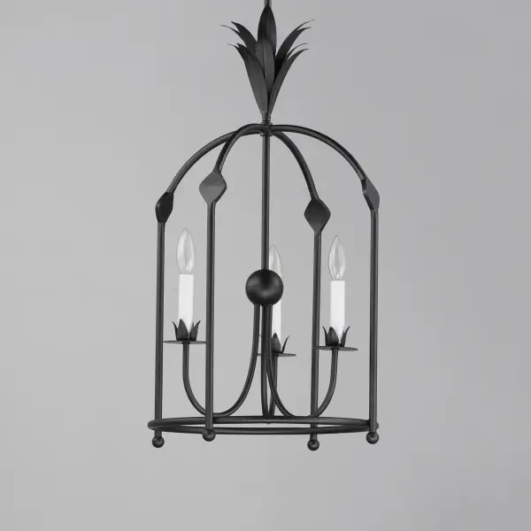 Effortlessly elegant, the biophilic design details that adorn this classic chandelier transport you to an oasis indoors. The design, whether brilliantly gilt in Gold Leaf or hand painted in a textured Anthracite finish, exudes a timeless quality that is sure to please. The graceful form of the chandeliers is constructed of slender metal tubes that sprout from a spherical collector at the center and Off-White metal candle covers. Coordinating Wall Sconces, Pendants and Flush Mount feature matching leaf clusters that allow for coordinating applications throughout the home. - alternate view