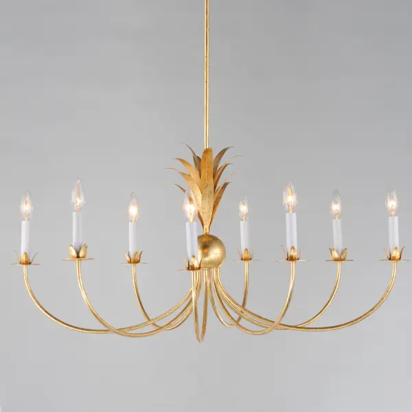 Paloma Eight Light Chandelier in Gold Leaf - Image 3
