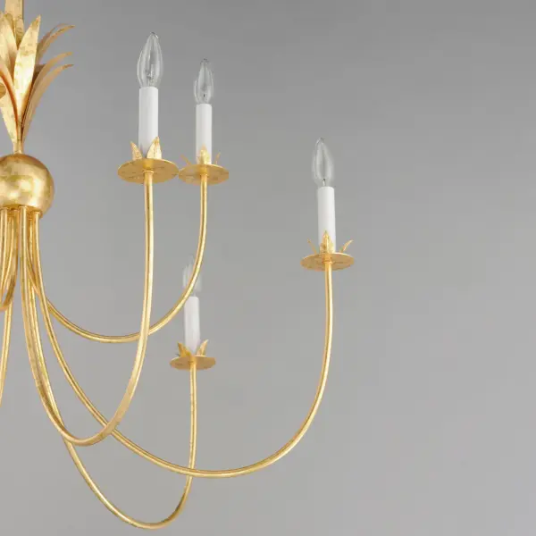 Paloma Nine Light Chandelier in Gold Leaf - Image 4
