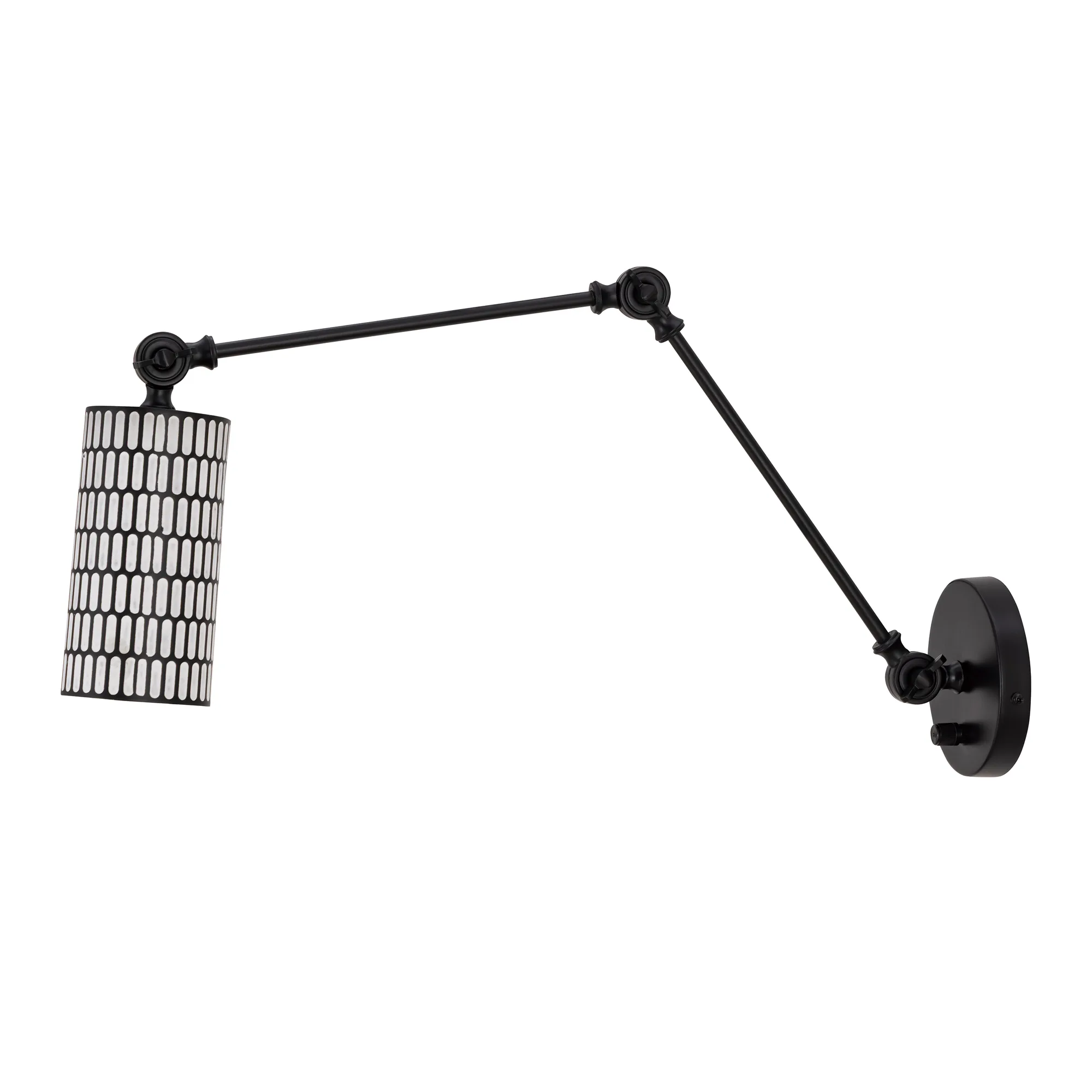 Shaka One Light Wall Sconce in Black / White
