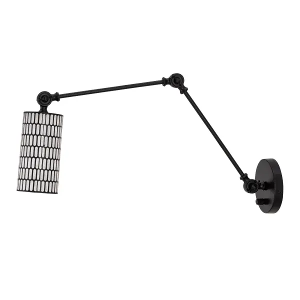 Shaka One Light Wall Sconce in Black / White - Image 1