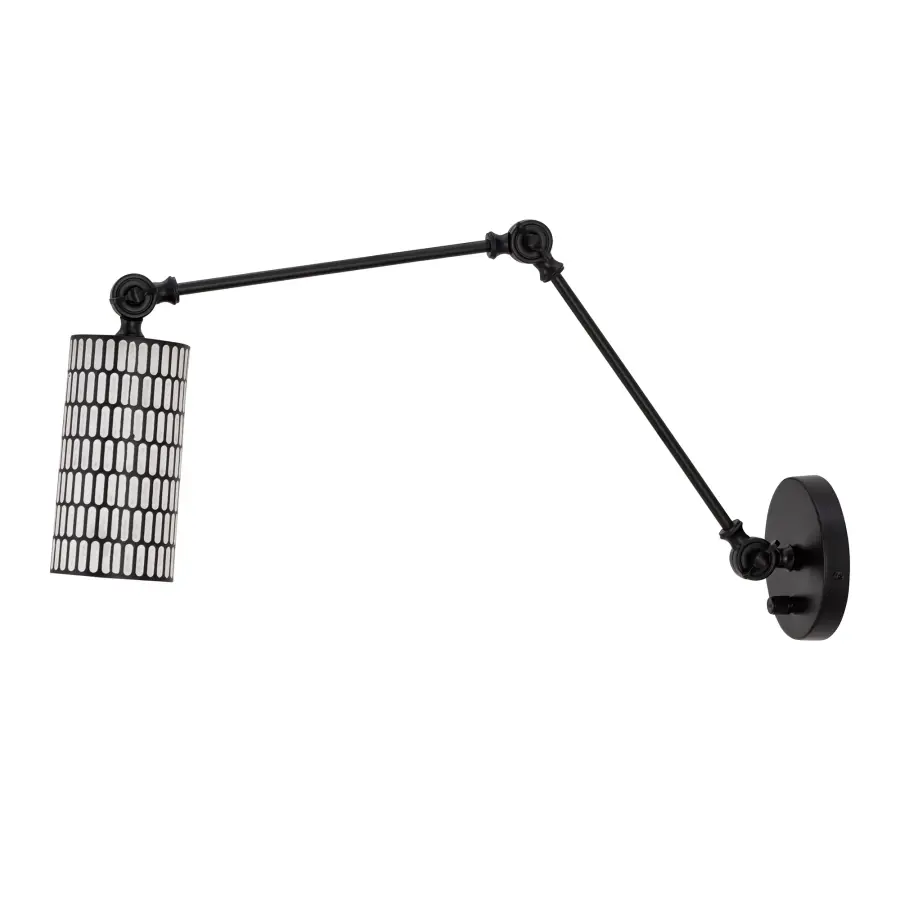 Shaka One Light Wall Sconce in Black / White - Image 1