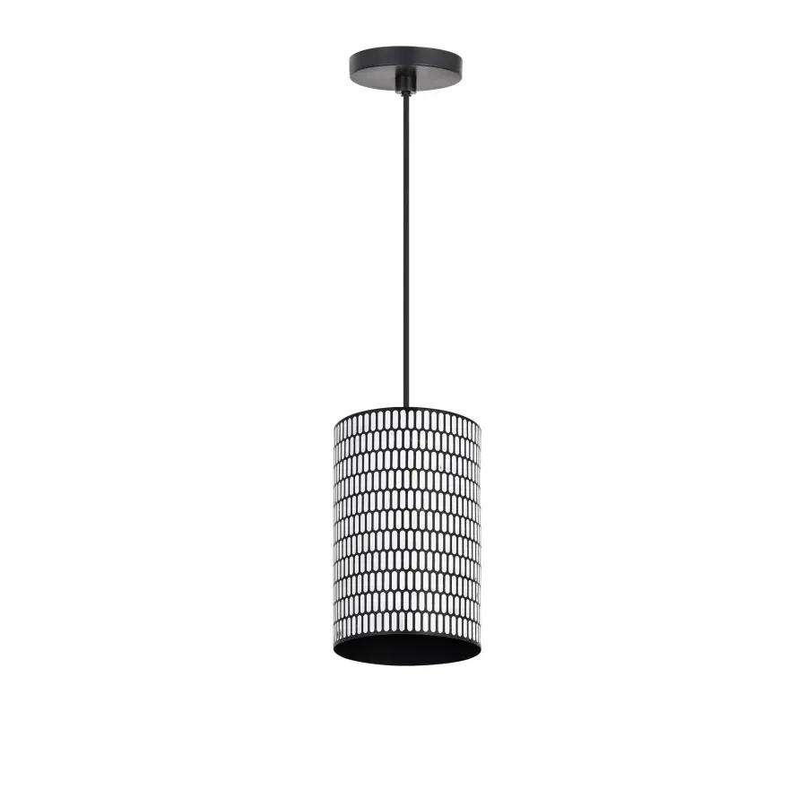 Shaka One Light Mini Pendant in Black / White - Image 1