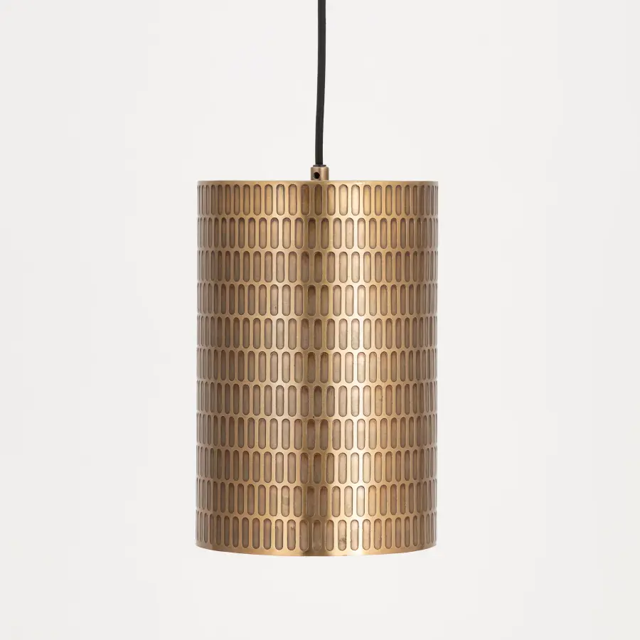 Shaka One Light Mini Pendant in Weathered Brass - Image 2