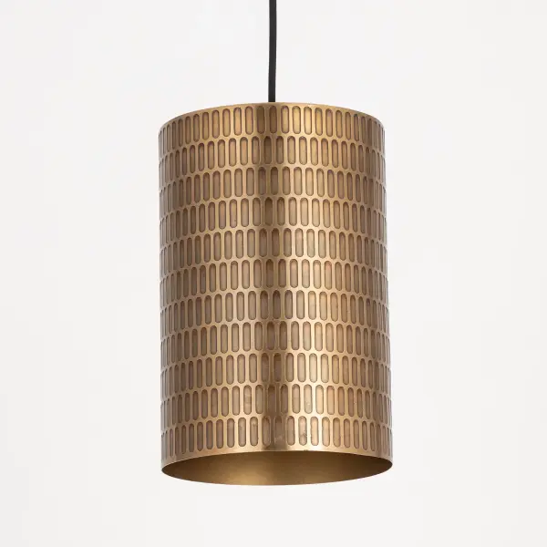Shaka One Light Mini Pendant in Weathered Brass - Image 3