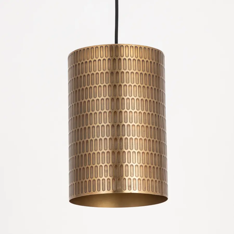 Shaka One Light Mini Pendant in Weathered Brass - Image 3