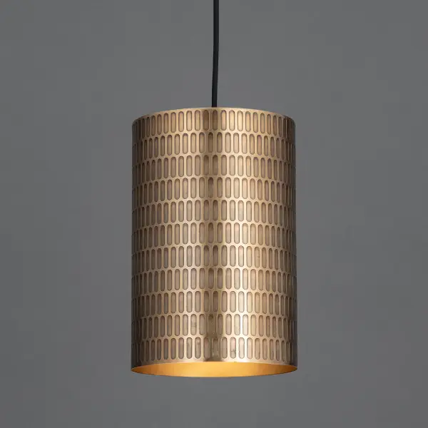 Shaka One Light Mini Pendant in Weathered Brass - Image 4