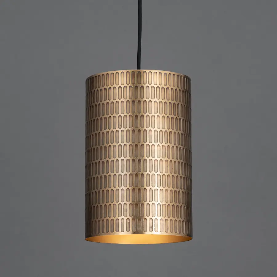 Shaka One Light Mini Pendant in Weathered Brass - Image 4