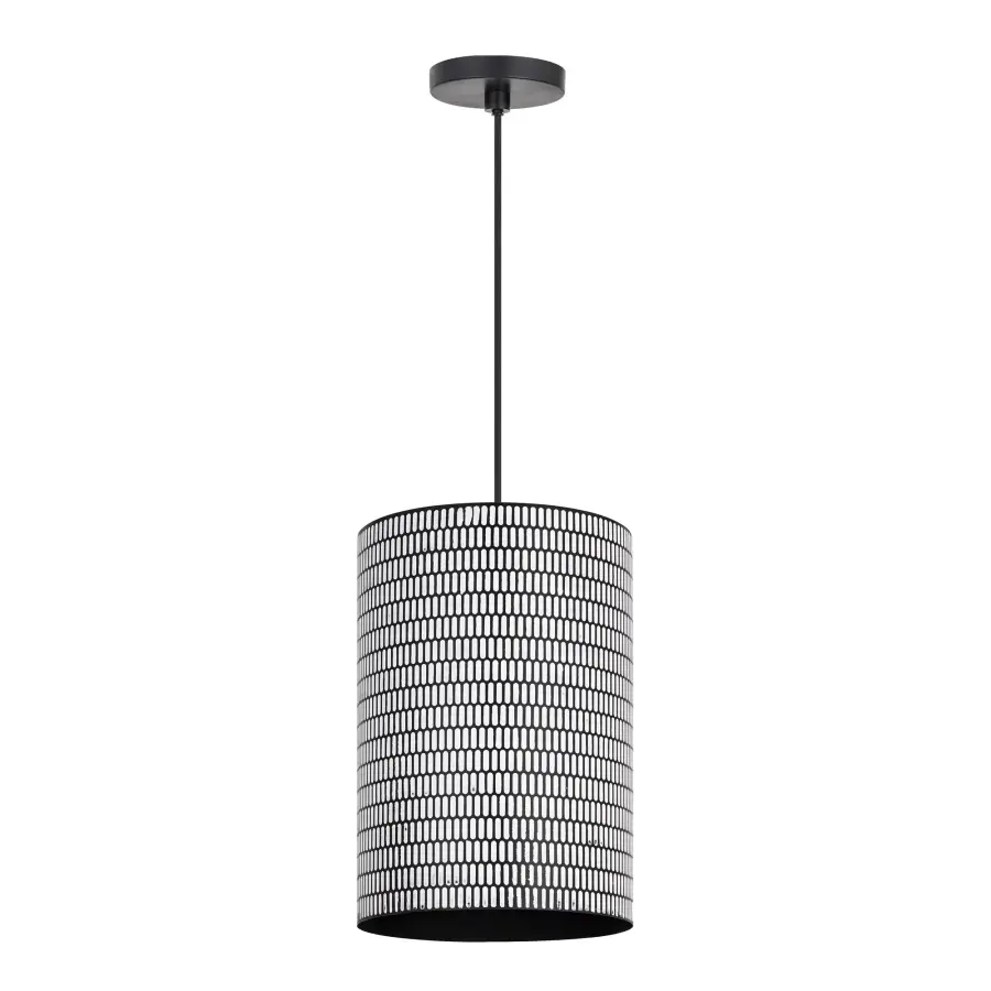 Shaka One Light Pendant in Black / White - Image 1