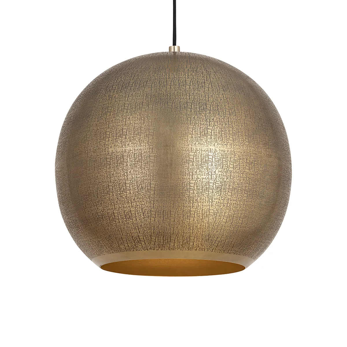 Aurelia One Light Pendant in Weathered Brass
