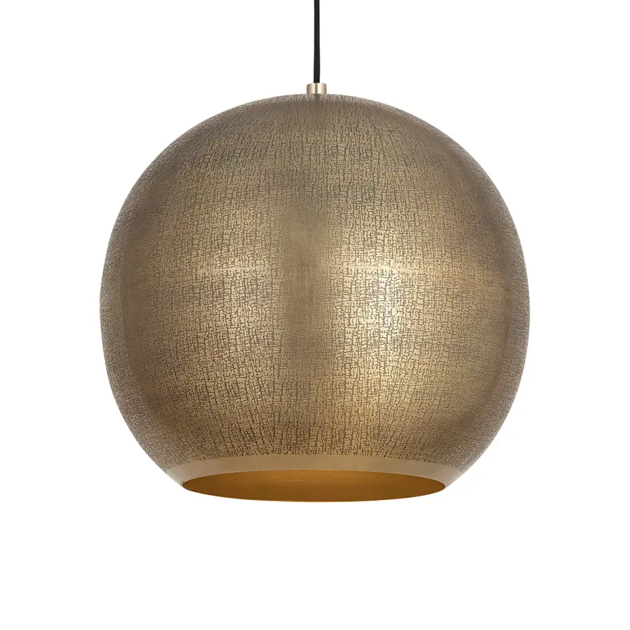 Aurelia One Light Pendant in Weathered Brass - Image 1
