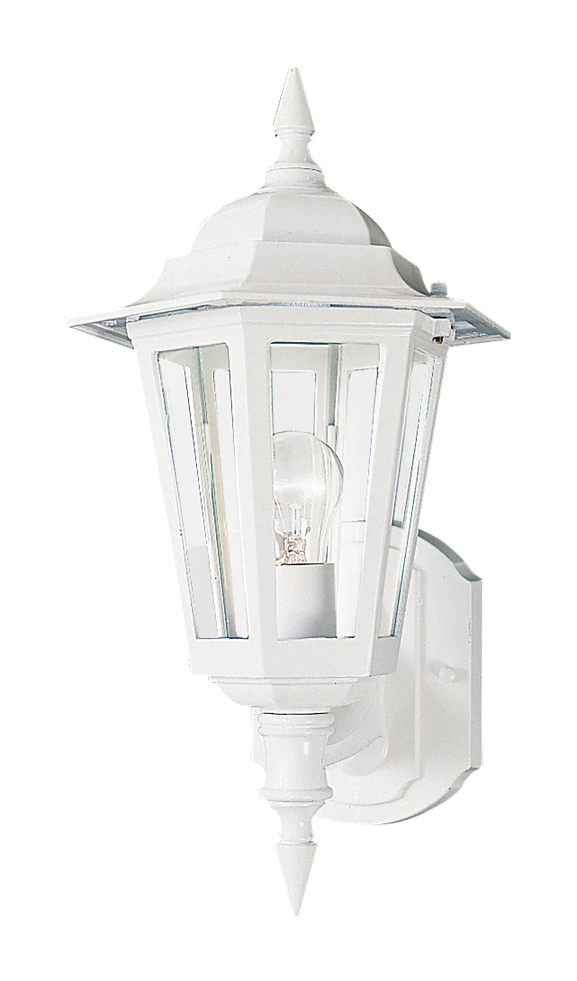 Builder Cast One Light Outdoor Wall Lantern in White