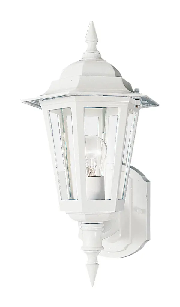 Builder Cast Outdoor Wall Lantern in White - Image 1