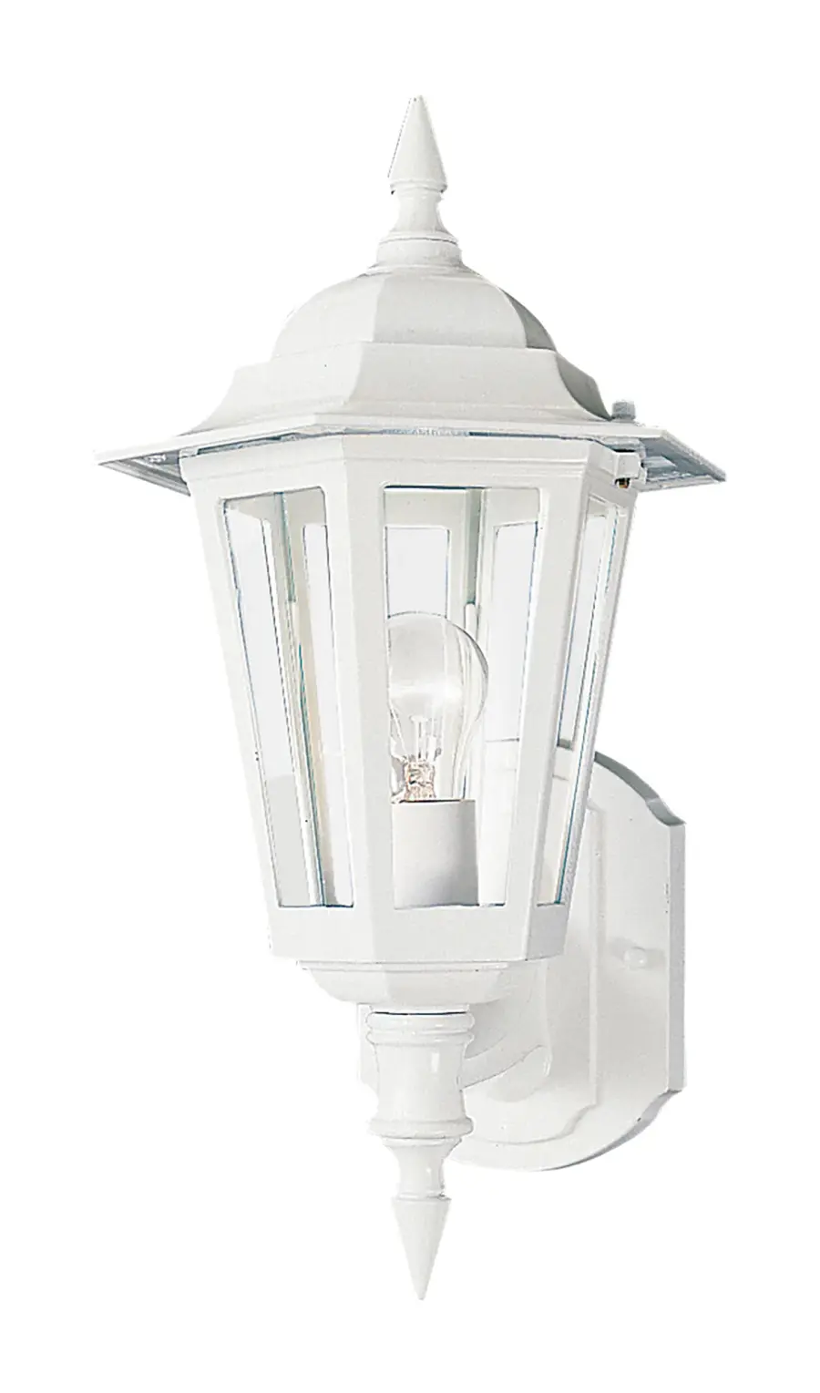 Builder Cast Outdoor Wall Lantern in White - Image 1