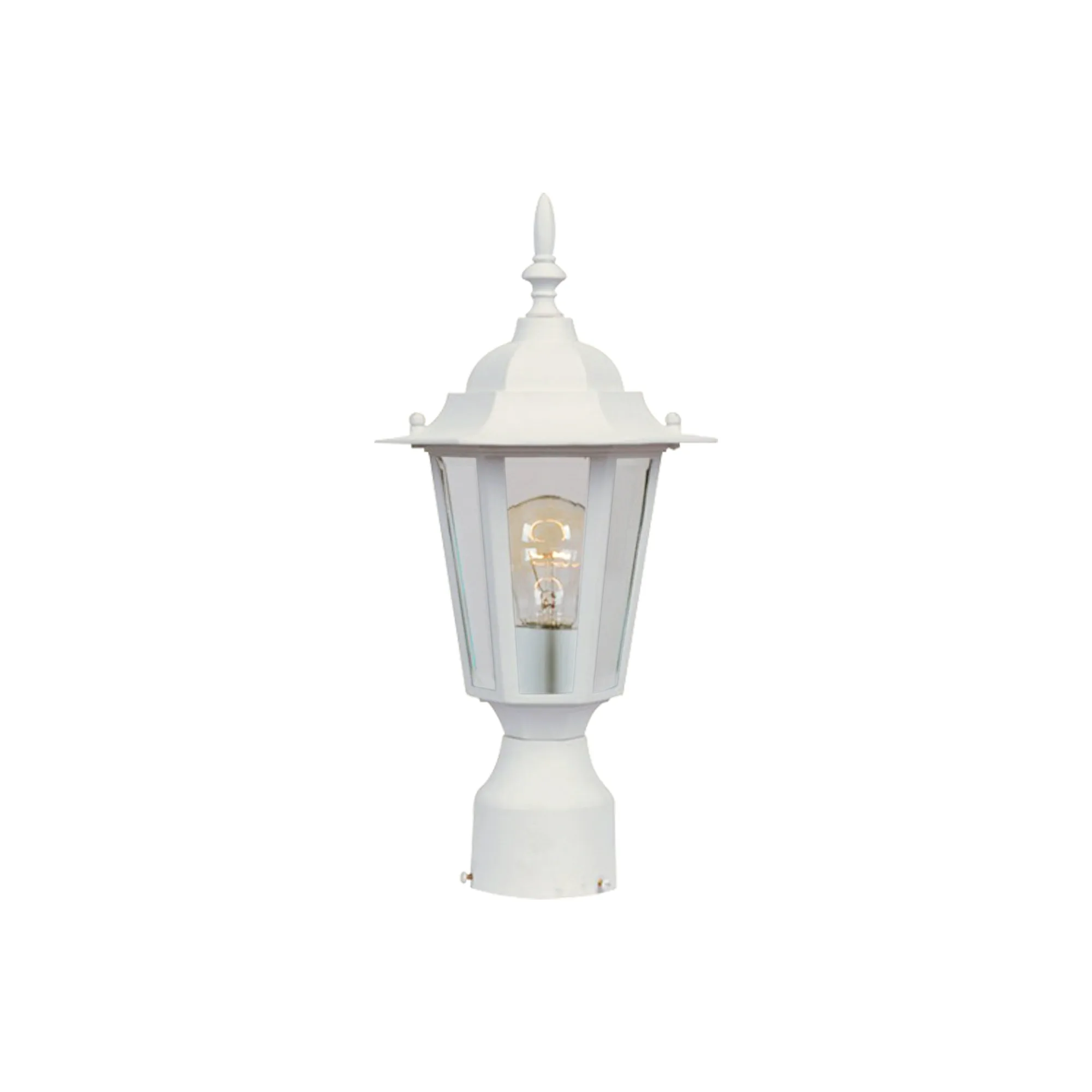 Builder Cast One Light Outdoor Pole/Post Lantern in White