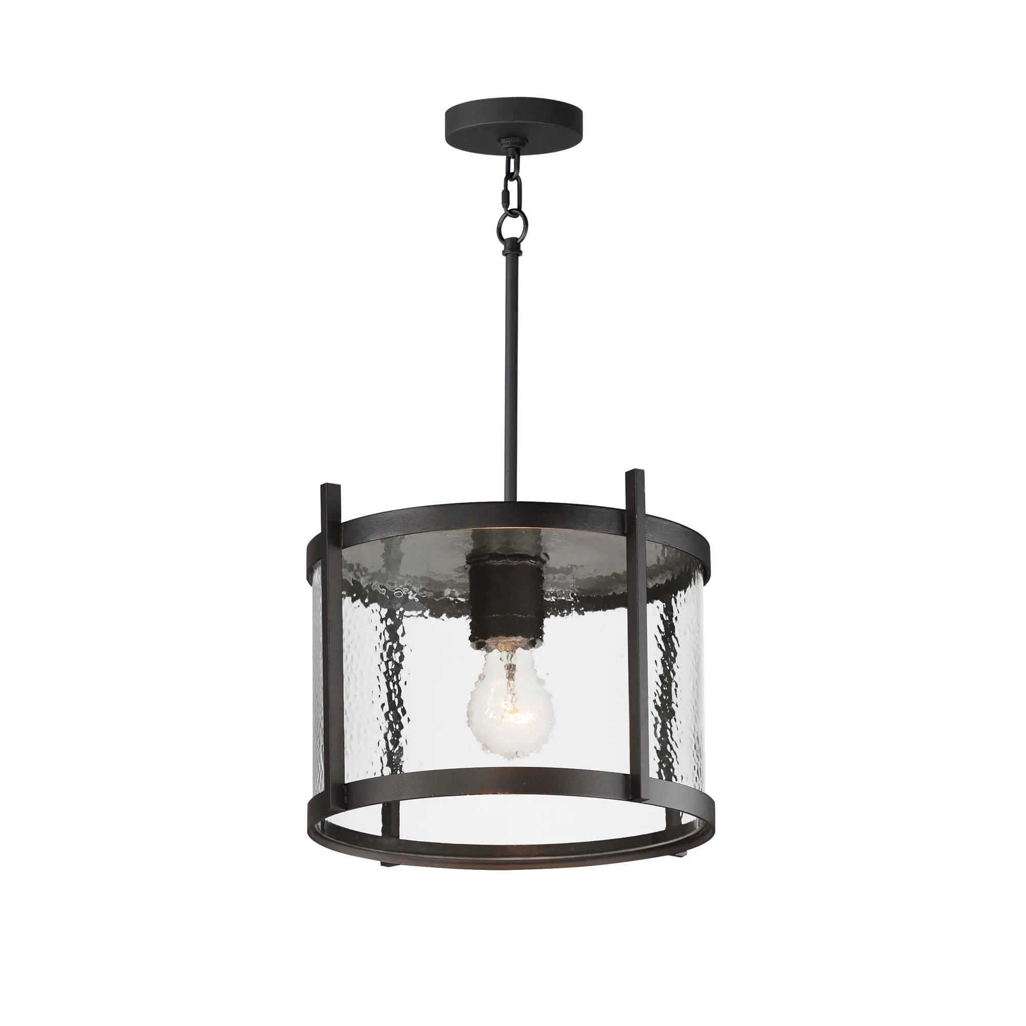 Belfry One Light Semi Flush - Pendant in Black