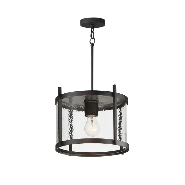 Belfry One Light Semi Flush Pendant in Black - Image 1
