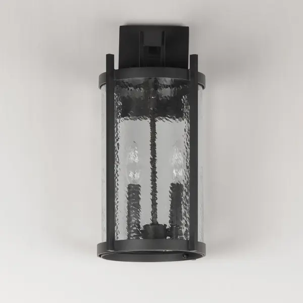 Belfry Two Light Outdoor Wall Sconce in Matte Black - Image 2