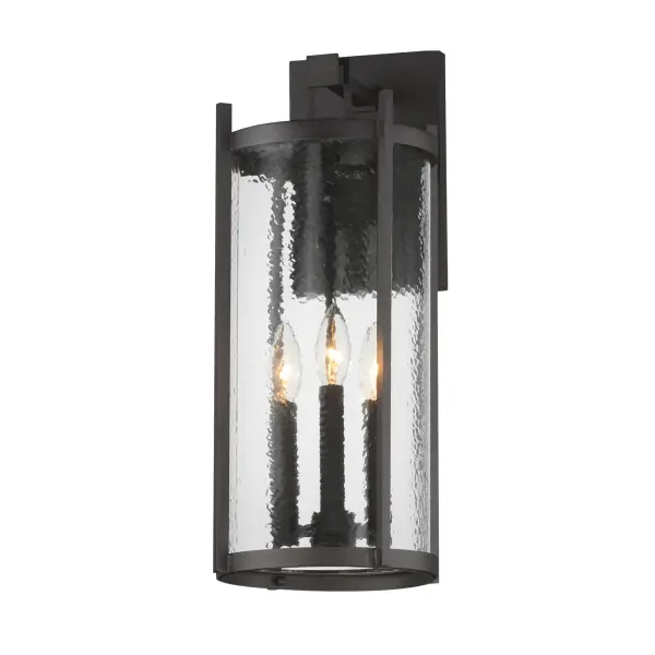 Belfry Three Light Wall Sconce in Black - Image 1