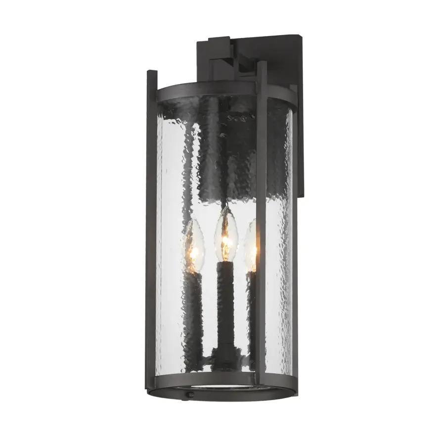 Belfry Three Light Wall Sconce in Black - Image 1