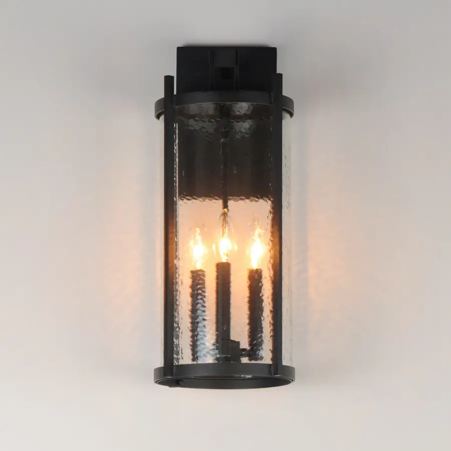 Belfry Three Light Wall Sconce in Black - Image 3