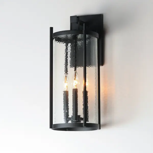 Belfry Three Light Wall Sconce in Black - Image 4