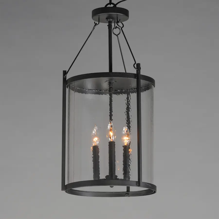 Belfry Three Light Outdoor Pendant in Matte Black - Image 2