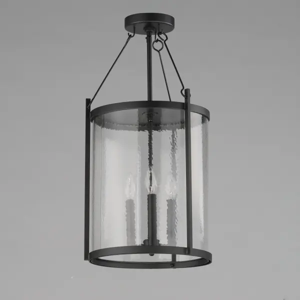 Belfry Three Light Outdoor Pendant in Matte Black - Image 3