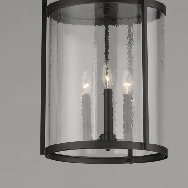 Belfry Three Light Outdoor Pendant in Matte Black - Image 4