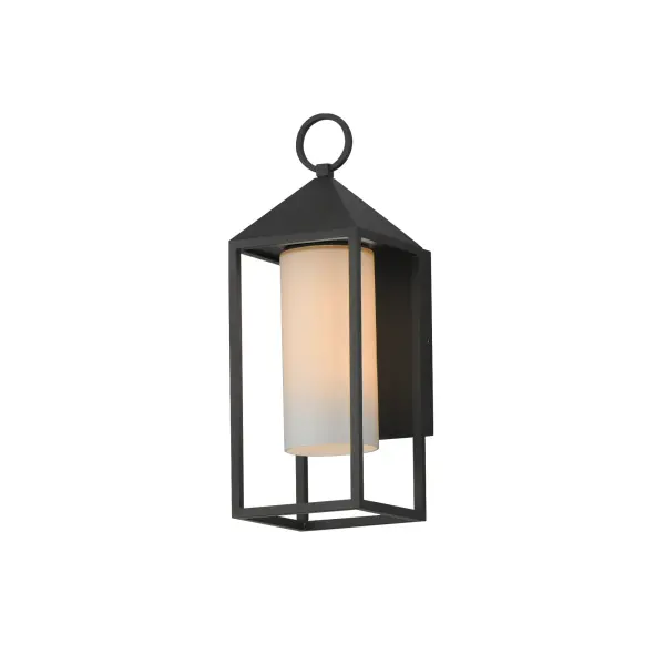 A refreshing take on classic outdoor lanters, this collection features a pyramid capped top with Satin White glass hurricanes housed within. No additional panels of glass are used to frame the lantern, providing an attractive, low maintenance look for outdoors.