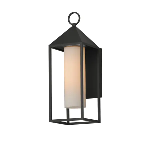 A refreshing take on classic outdoor lanters, this collection features a pyramid capped top with Satin White glass hurricanes housed within. No additional panels of glass are used to frame the lantern, providing an attractive, low maintenance look for outdoors.