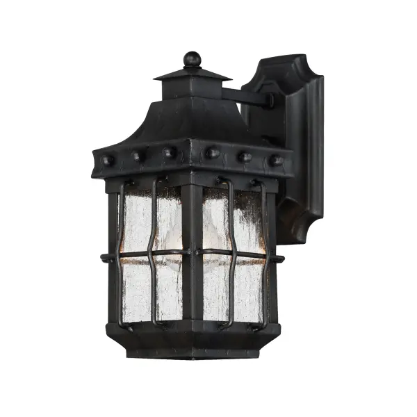 Nantucket is a traditional, early American style collection from Maxim Lighting International in Country Forge finish with Seedy glass.
