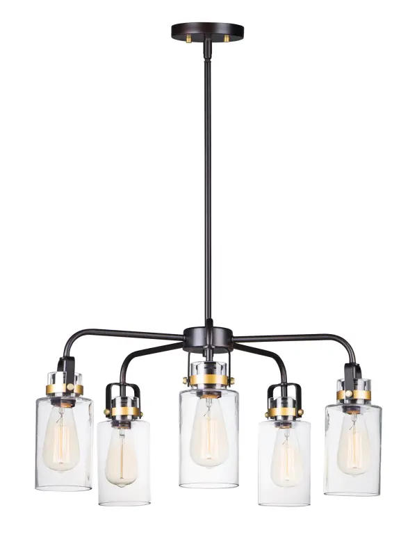 Modern farmhouse design requires vintage looks with an updated style. This collection fits this definition with minimalistic styled frames of Bronze with Gold accents that cradle Clear mason jar shaped glass. Add vintage bulbs for farmhouse appeal or tubular bulbs for a more modern approach.