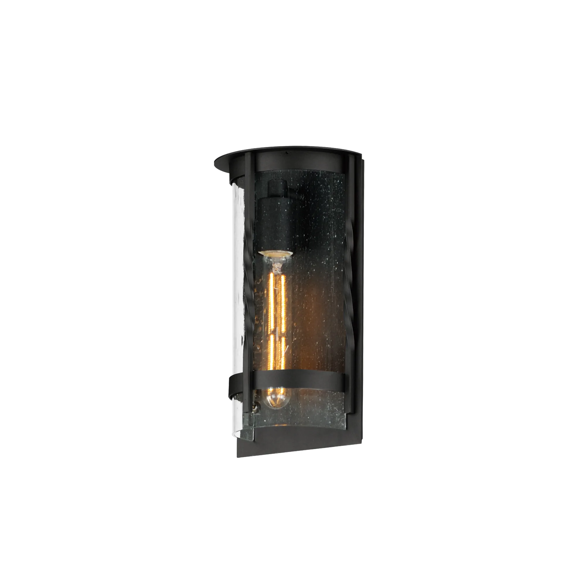 Foundry One Light Outdoor Wall Sconce in Black