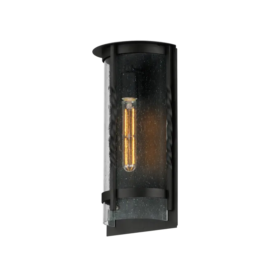 Foundry One Light Outdoor Wall Sconce in Black - Image 1