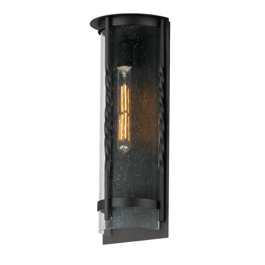 Foundry One Light Outdoor Wall Sconce in Black - Image 1
