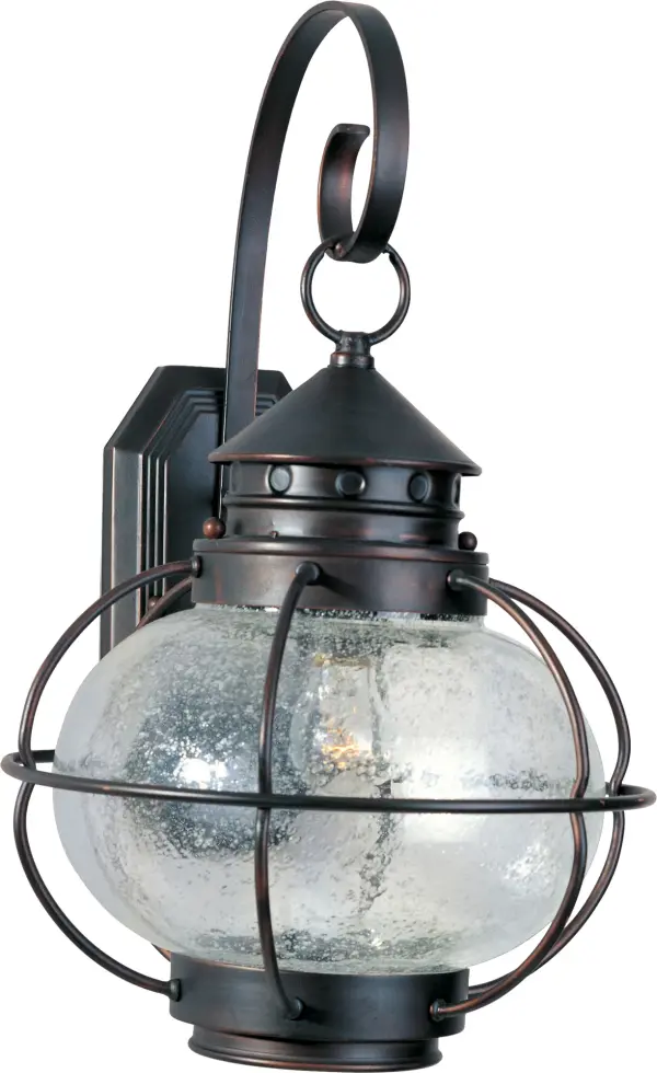 Portsmouth is a traditional, early American style collection from Maxim Lighting International in Oil Rubbed Bronze finish with Seedy glass.