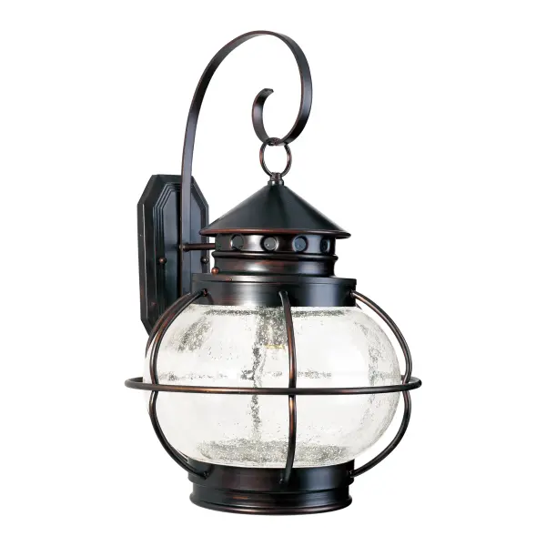 Portsmouth is a traditional, early American style collection from Maxim Lighting International in Oil Rubbed Bronze finish with Seedy glass.