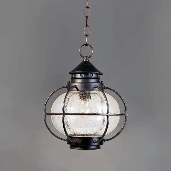 Portsmouth is a traditional, early American style collection from Maxim Lighting International in Oil Rubbed Bronze finish with Seedy glass. - alternate view