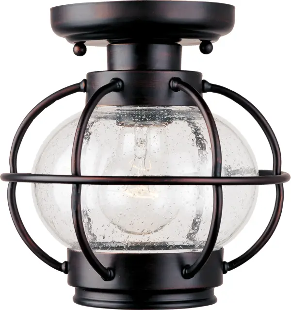 Portsmouth is a traditional, early American style collection from Maxim Lighting International in Oil Rubbed Bronze finish with Seedy glass.