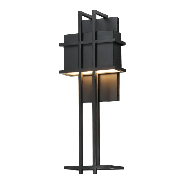 A modern interpretation of the arts & crafts movement, this anti-corrosive aluminum frame combines traditional elements with the latest technology. A concealed LED downlight, housed at the top of the frame, casts a striking pattern of light along the wall, adding depth and warmth to any space. Finished in Matte Black, this fixture seamlessly blends timeless design with modern innovation. Collection: Prairie Finish: Black Width: 8.00" Height: 21.00" Weight: 5.25 lb Extension from Wall: 4.00" Wire: 8" Canopy: 11"x5.5" Bulbs Included Number of Bulbs: 1 Maximum Wattage: 14.00 W Bulb Base: Integrated Light Source: LED Light Output: 890.00 lm Color Temperature: 3000 K CRI: 90 Rated Average Life: 20000 Voltage: 120.00 V Material: Stainless Steel, Aluminum, Acrylic Safety Listing: cETLus Safety Rating: Wet ADA LED Spec Sheet Instructions