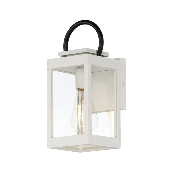 Nassau Vivex Outdoor Wall Lantern in White/Black